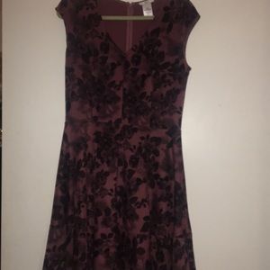 Dark Floral Swing Dress